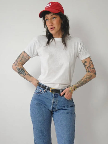 1980's Deadstock Thin White T-shirt