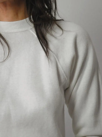 80's Blank White Crewneck