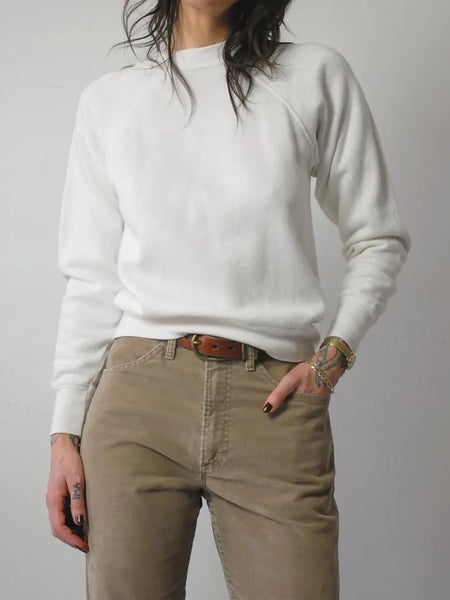80's Blank White Crewneck