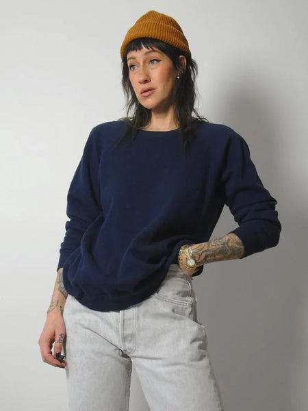 80's Blank Navy Crewneck