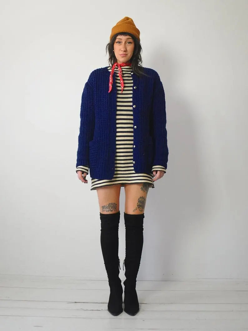 1970's Handknit Cardigan sweater