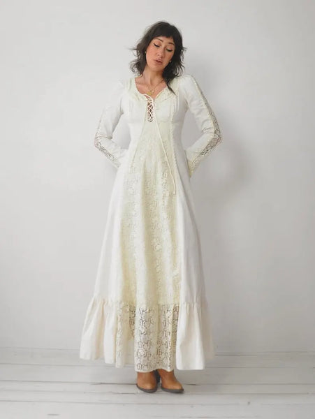 1970's Black Label Gunne Sax Dress