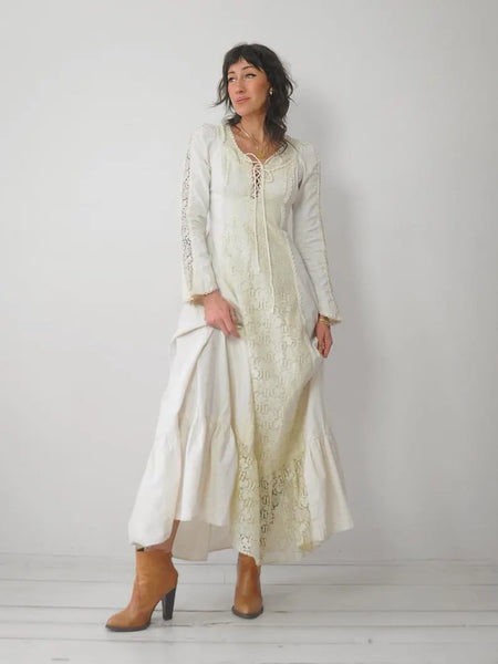 1970's Black Label Gunne Sax Dress