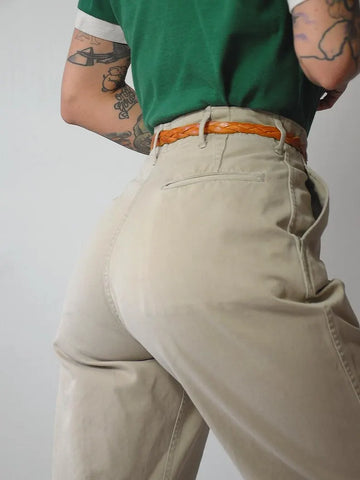 1940's Khaki Military Pants 28x29