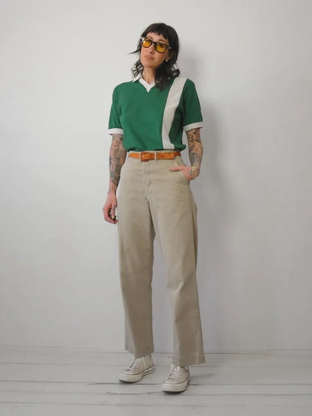 1940's Khaki Military Pants 28x29