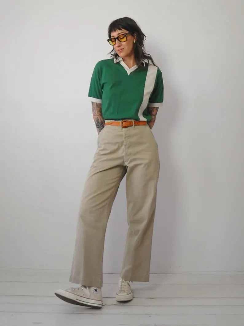 1940's Khaki Military Pants 28x29