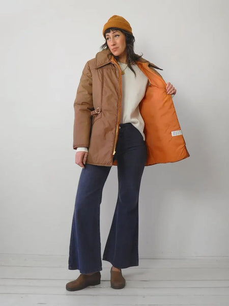 1970's Buckle Puffer Coat