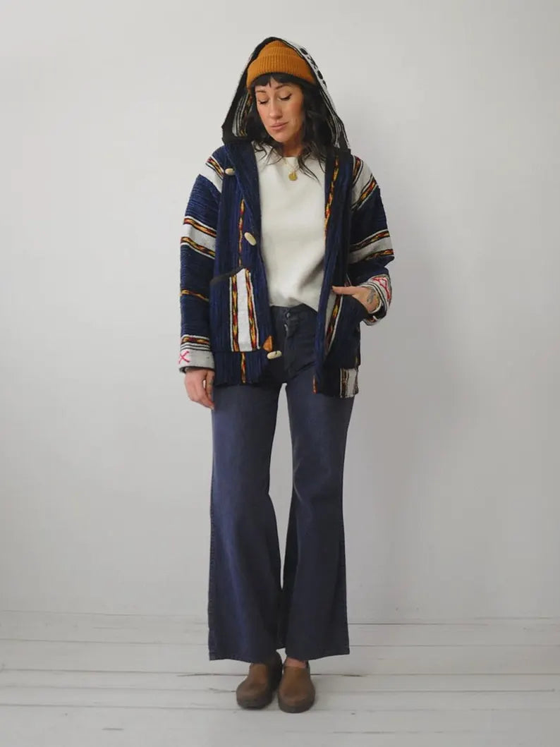 1970's Woven Blanket Beach Hoodie