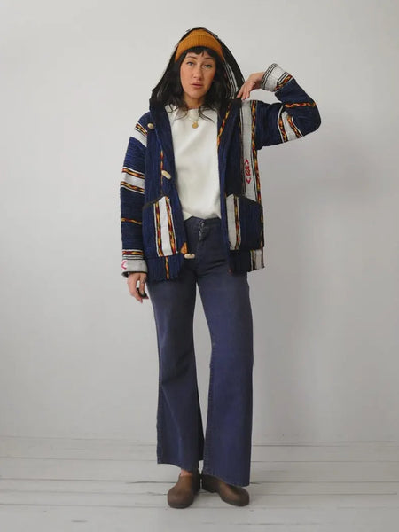 1970's Woven Blanket Beach Hoodie