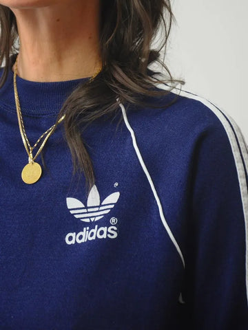 80's Adidas Trefoil Crewneck