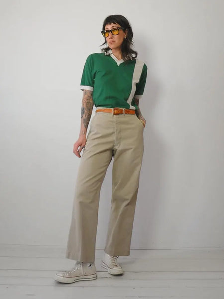 1970's Pique Cotton Polo Shirt