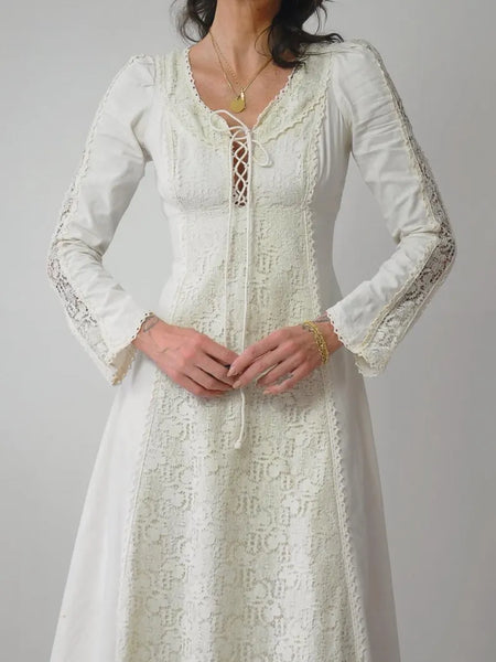 1970's Black Label Gunne Sax Dress