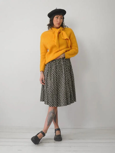 1980's Wool Scarf Neck Sweater