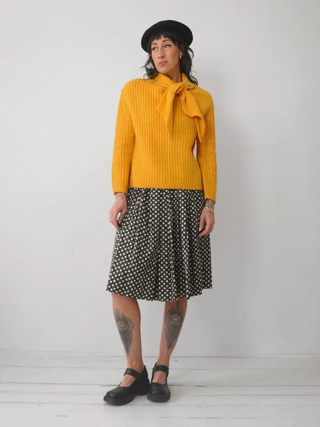 1980's Wool Scarf Neck Sweater