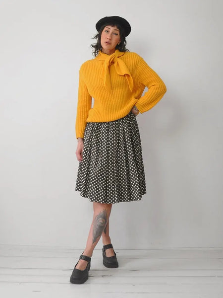 1980's Wool Scarf Neck Sweater