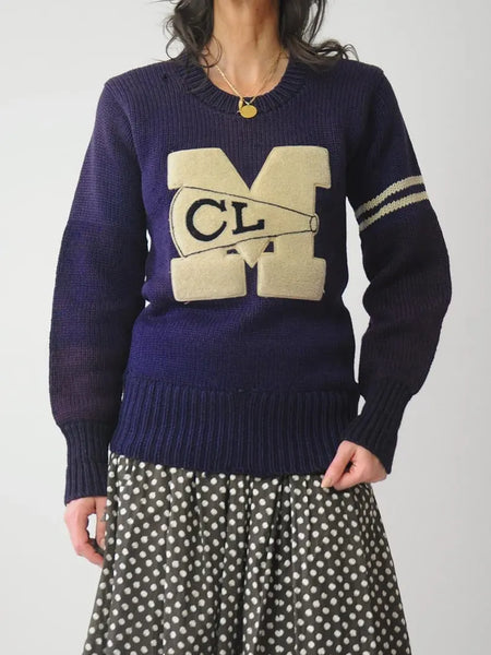 1940's Wool Cheer Sweater