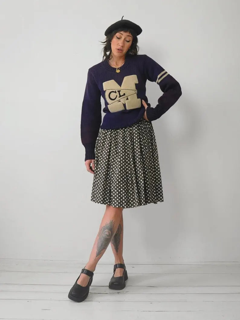 1940's Wool Cheer Sweater