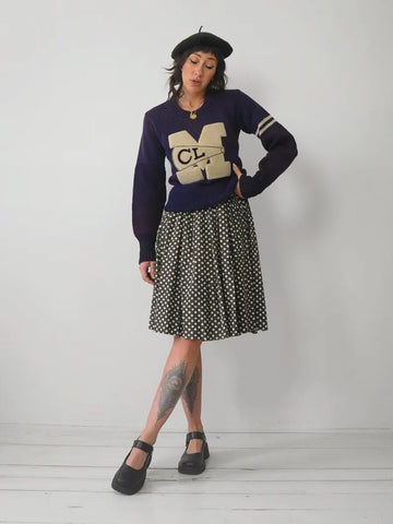 1940's Wool Cheer Sweater