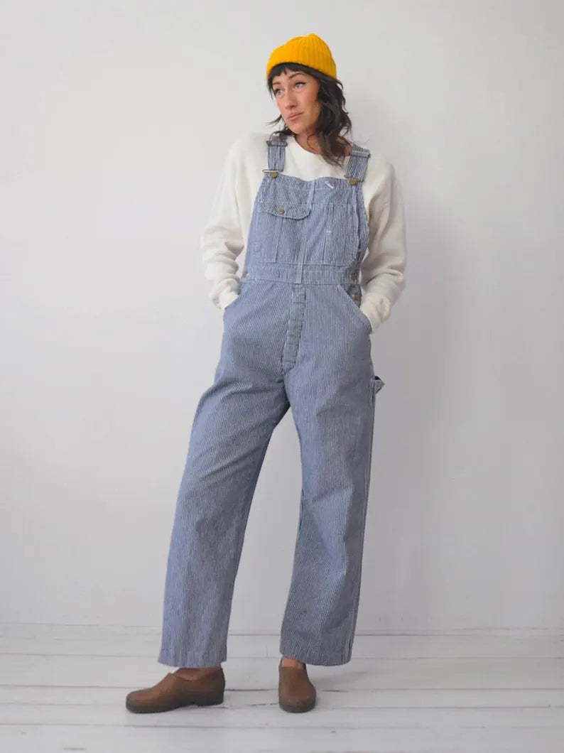 1980's Hickory Stripe Overalls