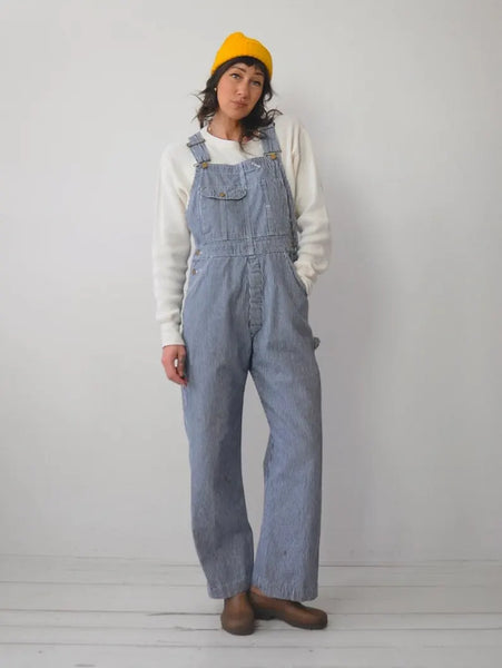 1980's Hickory Stripe Overalls