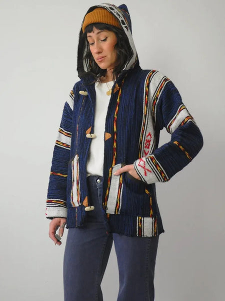1970's Woven Blanket Beach Hoodie