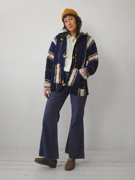 1970's Woven Blanket Beach Hoodie