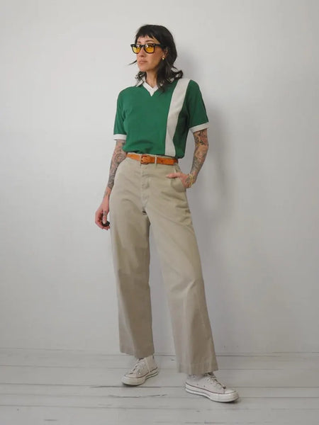 1970's Pique Cotton Polo Shirt