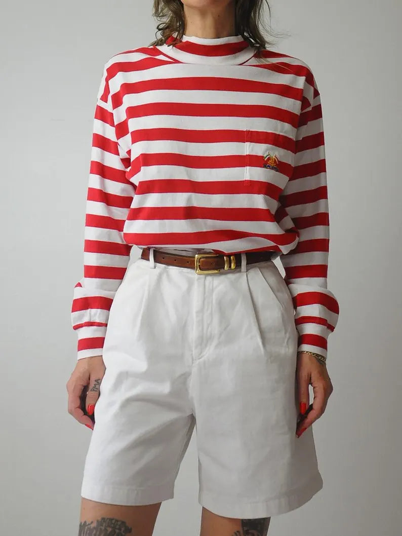 1980's Ralph Lauren Sailor Striped Shirt