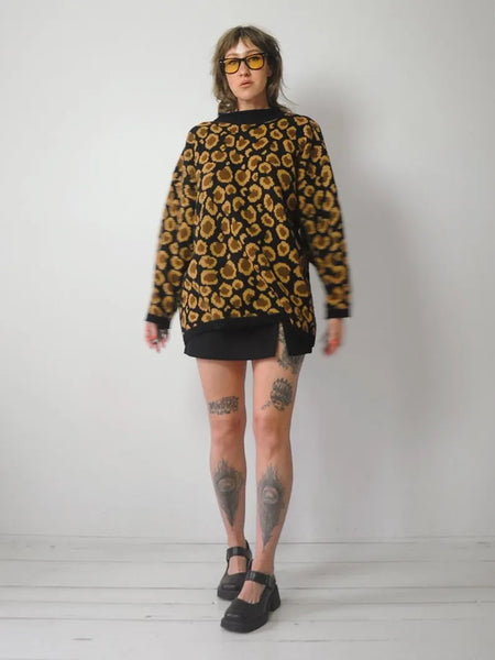 Roll Neck Leopard Sweater