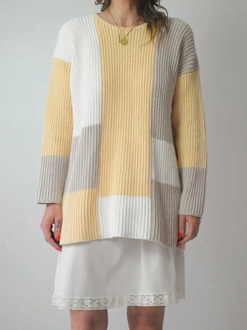 Ribbed Colorblock Sweater