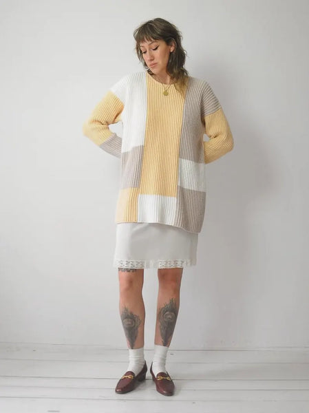 Ribbed Colorblock Sweater