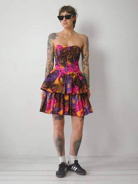 1980's Bird of Paradise Dress