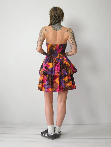1980's Bird of Paradise Dress