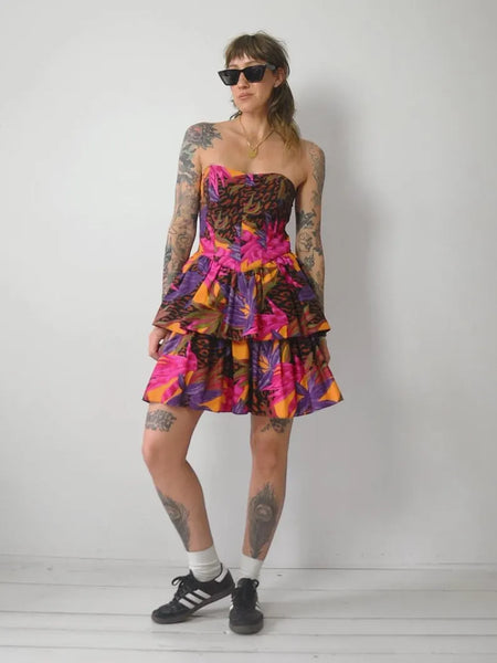 1980's Bird of Paradise Dress