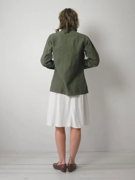 1970's OG-107 Patched Military Shirt
