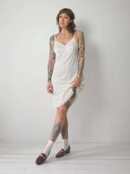 1970's Ivory Lace Slip