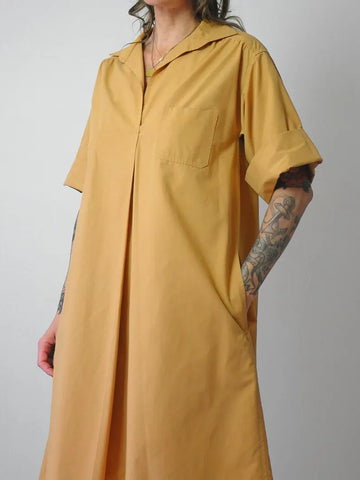 1970's Biscotti Cotton Tent Dress