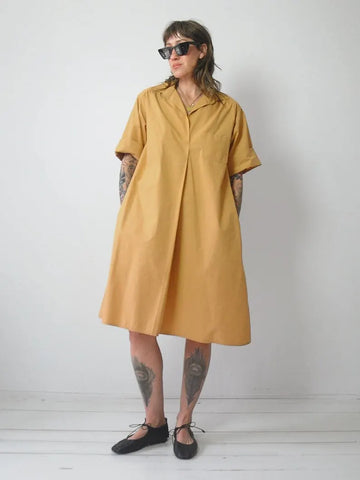 1970's Biscotti Cotton Tent Dress