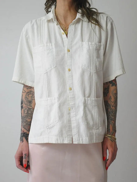 1980's Cotton Cuban Shirt