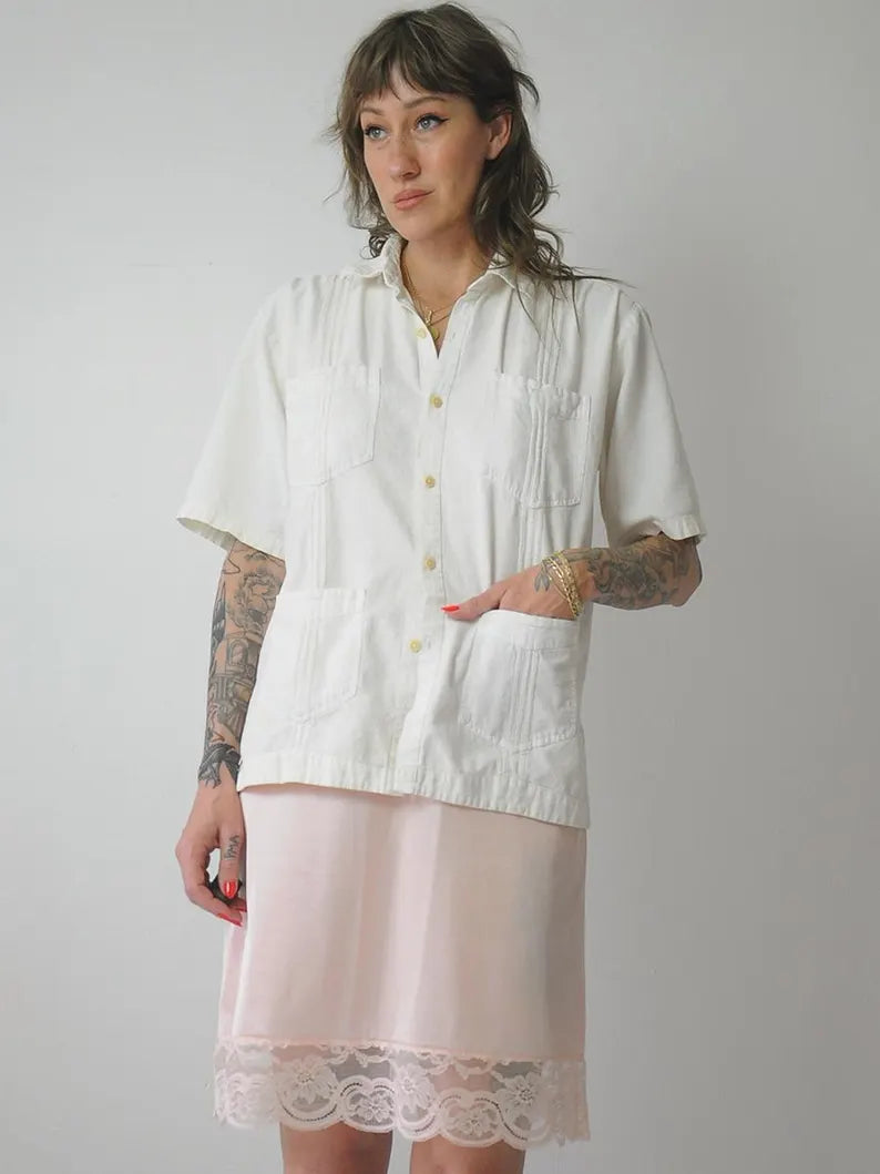 1980's Cotton Cuban Shirt