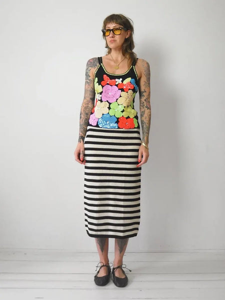 1980s Sequined Flower Tank