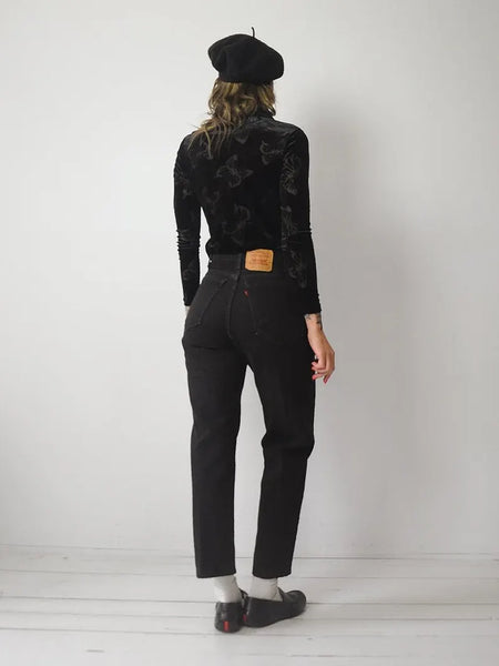 y2k Velvet Butterfly Crop Top