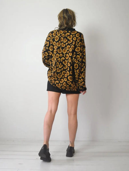 Roll Neck Leopard Sweater