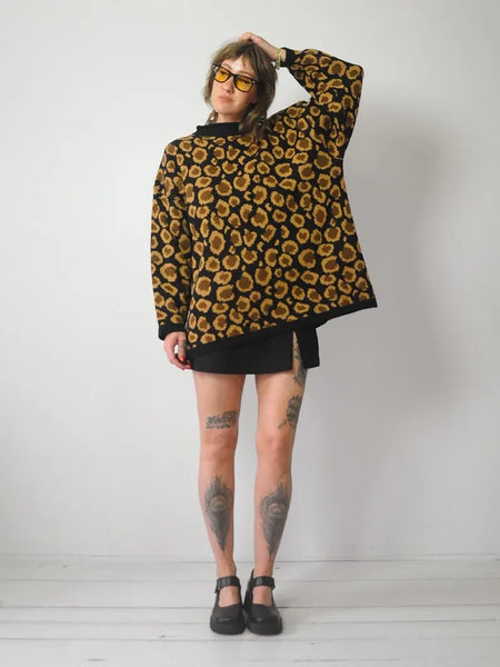 Roll Neck Leopard Sweater
