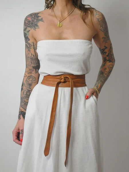 1970's Strapless Terry Cloth Dress