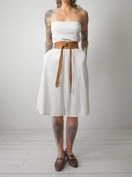 1970's Strapless Terry Cloth Dress