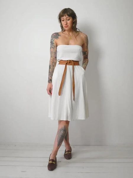 1970's Strapless Terry Cloth Dress