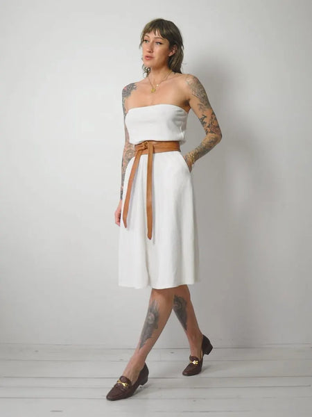 1970's Strapless Terry Cloth Dress