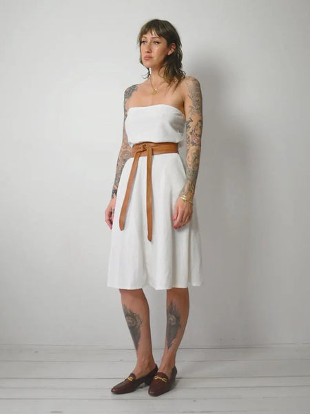 1970's Strapless Terry Cloth Dress
