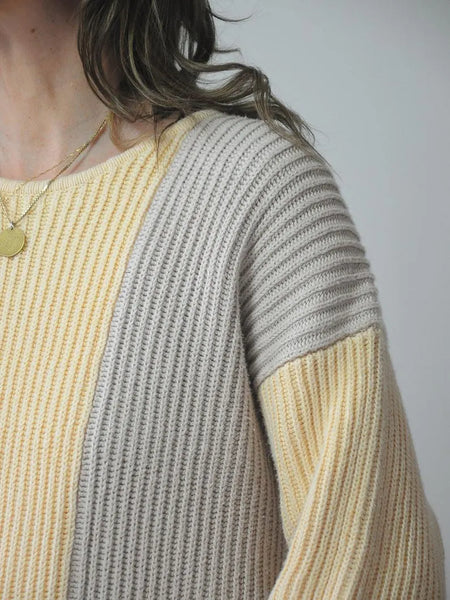Ribbed Colorblock Sweater